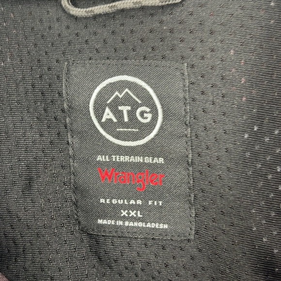 Wrangler maroon plaid All Terrain Gear ATG button up long sleeve shirt men's XXL - Picture 10 of 15